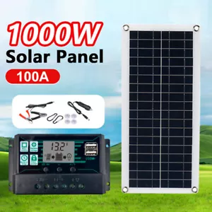 ✅1000W Watt 100A 12V Volt Mono Solar Panel Kit Battery Charger Caravan Shed RV - Picture 1 of 14