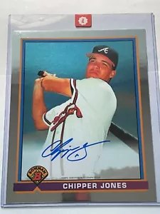 Chipper Jones 1991 Bowman Chrome Auto Autograph 2016 Topps Authentics 8x10 HOF - Picture 1 of 4