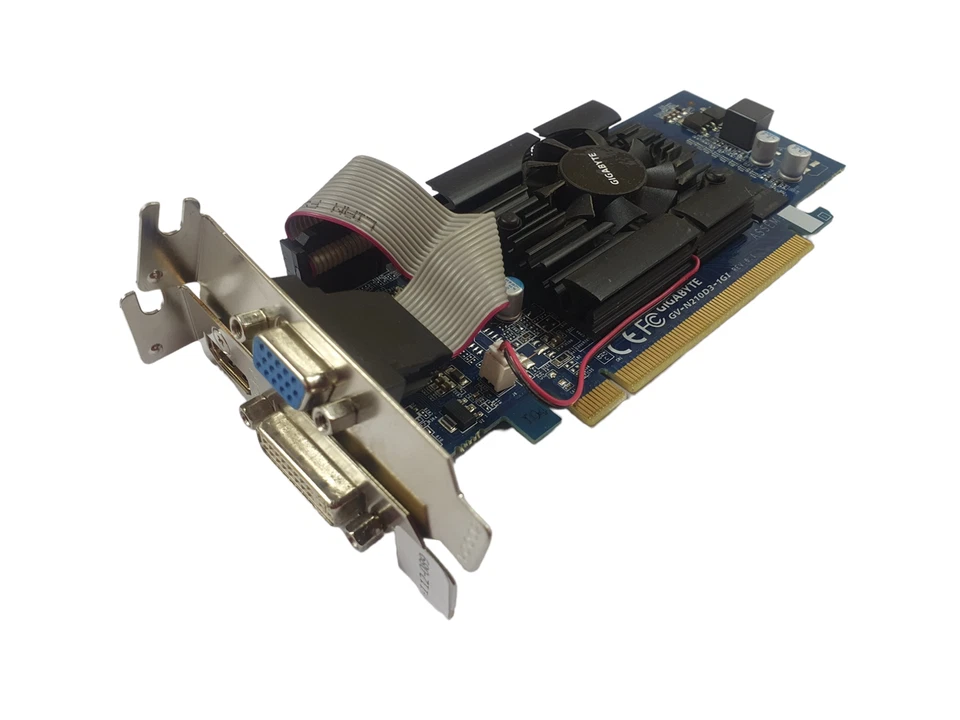 GIGABYTE GV-N210D3-1GI GeForce 210 1GB DDR3 HDMI Low Profile PCIe Graphics Card - Image 1 of 1
