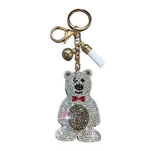Polar Bear Keychain for Women Holiday Keyfob Backpack Keyring Xmas Purse Charms - Picture 1 of 8
