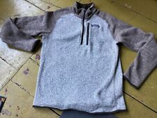 Mens Patagonia Better Sweater Pullover Half Zip size Medium Two Tone Beige EUC