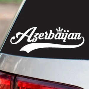 Azerbaijan Sticker Country Pride all sizes chrome and regular vinyl colors - Picture 1 of 2
