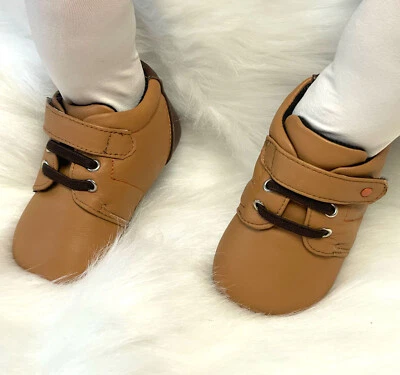 Baby Girl Boy Boots Baby Sheepskin Leather Soft Sole First Walking Bootie - Image 1 of 4