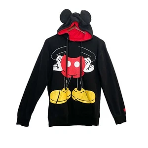 Mickey Mouse Disney Parks Pullover Hoodie With Ears Long Sleeve- AdultSize Small - Picture 1 of 10