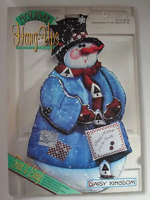 NEW DAISY KINGDOM  #0170-05003 SNOWMAN HANG-UPS FABRIC PANEL KIT 43" tall    - Image 1 of 2