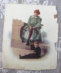 Antica litografia 1904 ORG O P Albrecht marrone & Bigelow Can You Beat That? - Foto 1 di 5