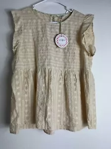 Umgee NEW WITH TAGS Womens Shirt Tunic Size Large Short Sleeve White - Picture 1 of 7