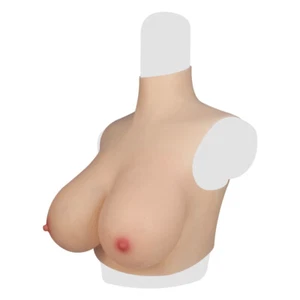 Silicone Breastplate Crossdresser Breast Forms Fake Boobs B-H Cup For Drag Queen - Picture 1 of 25