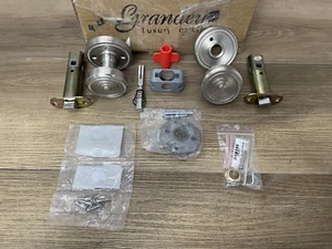 Grandeur 896392 Soleil Solid Brass Privacy Door Knob Set - Satin Nickel - READ - - Picture 1 of 4