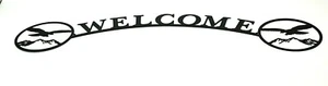 Rustic Home Decor Flying Eagle Themed Welcome Signs Metal Lodge Cabin Nature - Picture 1 of 10
