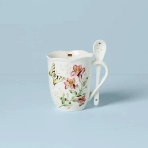 Lenox China BUTTERFLY MEADOW Mug with Spoon Set - N/O - Picture 1 of 1