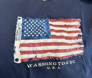 S 🇺🇸EE. UU. Bandera Antigua Gloria Marca EE. UU. Camiseta Bandera Americana Patriótica Marina - Imagen 1 de 5