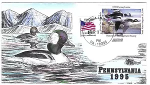 Collins Milford Duck FDC 1995 Pennsylvania State Migratory Bird Stamp - Picture 1 of 1