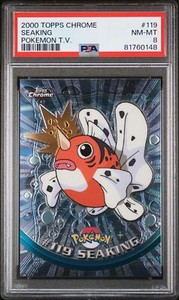 2000 Topps Chrome Pokemon T.V. Seaking Holo #119 – PSA 8 (NM-MT)