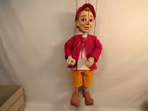 Vintage RICI Handmade Marionette Puppet Czech Republic Boy Pinocchio? W/ Box - Picture 1 of 15
