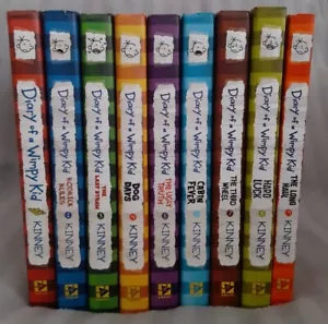 Diary of a Wimpy Kid volumes 1- 8 hardcover, volume 9 paperback; Great Condition - Picture 1 of 4
