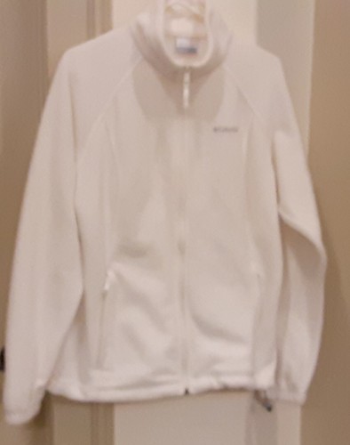 OFF WHITE Cappotto donna giacca zip panna beige bianco sporco Colombia L tasche ampie