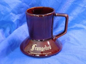 FRANGELICO LIQUEUR Wide Bottom Coffee Mug Brown Glazed Ceramic Non Slip Bottom - Picture 1 of 6