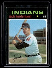 1971 Topps #87 Jack Heidemann Cleveland Indians  Rookie EX Baseball Card *A870