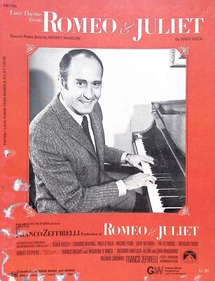 Partituras para piano solo Romeo y Julieta Love Theme Henry Mancini Nino Rota Foto 1 de 3