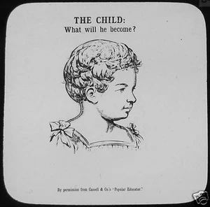 Glas Magische Laterne Folie DAS KIND WAS WIRD ER UM 1890 SIEGER - Bild 1 von 2