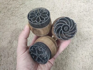 Juego de 3 sellos de pan tradicionales uzbekos (chekich) para hermosos patrones UZB - Imagen 1 de 7