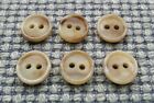 6 Tiny Brown Marbled Shirt Buttons 12mm Baby Doll Clothes Card Making Craft