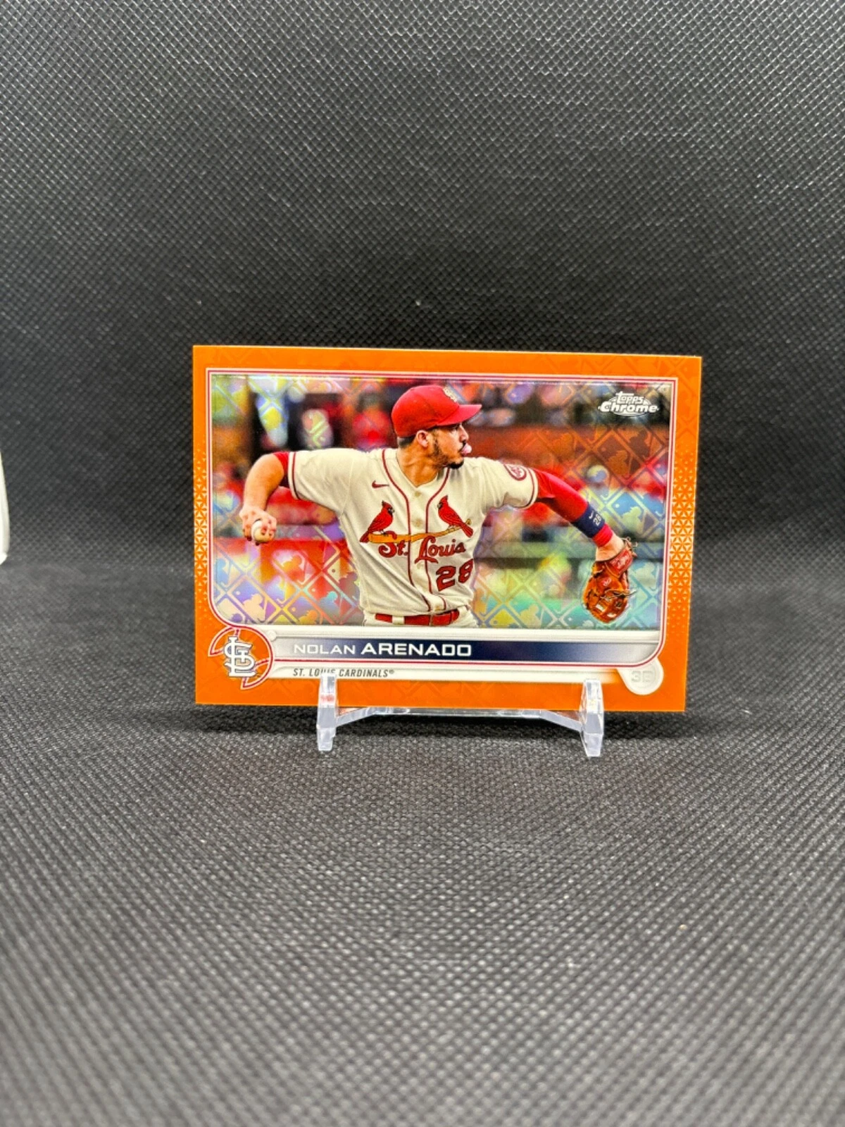 2022 Topps Chrome Logofractor Orange Nolan Arenado SSP #21/25 Cardinals