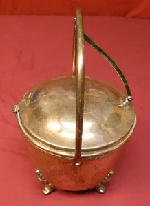 Vintage Bristol EPCA versilbert von Poole B 47 Eiskübel mit Fuß und Schwenkrücken - Bild 1 von 9