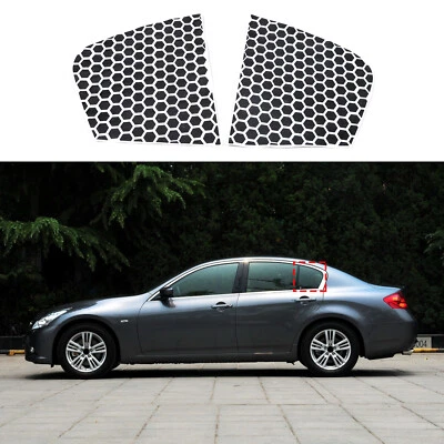 Pegatina de ventana triángulo trasero de coche estilo panal para Infiniti G25 G37 2007-2013 Foto 1 de 4