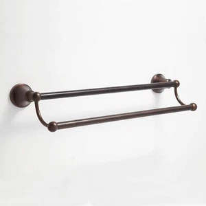 Signature Hardware 353567 Seattle 24" Double Towel Bar - Oil Rubbed Bronze - Picture 1 of 2