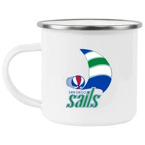 San Diego Sails Camping Mug 12 oz. Enamel | ABA Basketball Team - Picture 1 of 1