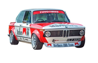 Classic BMW 2002 Clear Body Shell for 1:10 RC MINI Tamiya M07 225mm + Marlb Deca - Image 1 of 4
