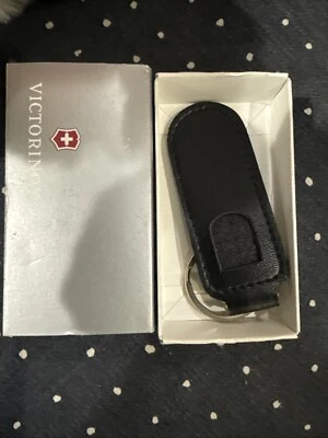 Victorinox Estuche Llavero Clásico Cuero Genuino Negro Accesorios, Raro 33550 Foto 1 de 4