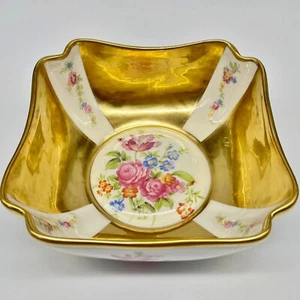 Vintage Fine Concorde China Porcelain Transferware Heavy Gilt Porcelain Bowl - Picture 1 of 11