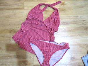 SERAPHINE MATERNITY TANKINI SET RED WHITE SWIMWEAR SIZE L 14-16 - Picture 1 of 1