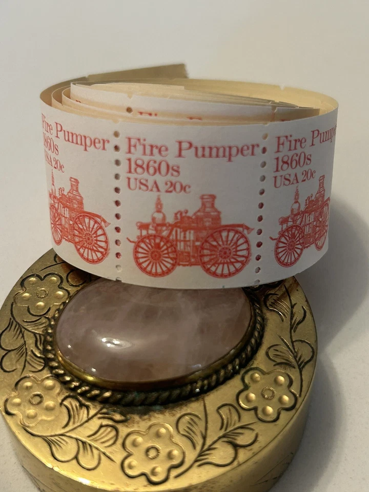 US. 1908 20c. Bomba contra incendios años 1860. MNH 1981-1990. Bobina de 80 sellos con dispensador Foto 1 de 4