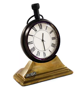 Brass Table Small Size Clock Victorian Style Mantel Clocks Desktop Decor Gifts - Picture 1 of 6