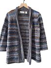 Alfred Dunner Striped Open Front Cardigan Womens Size Petite M Granny Core