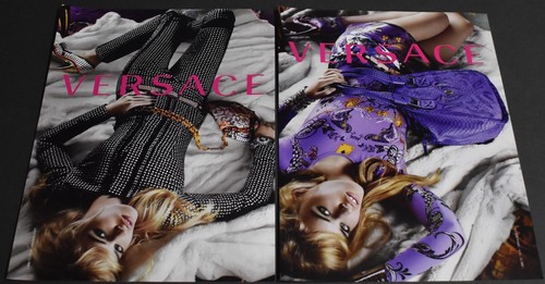 2009 Stampa Annuncio Sexy Tacchi Gambe Lunghe Moda Donna Bionda Versace Abito Bellezza Arte