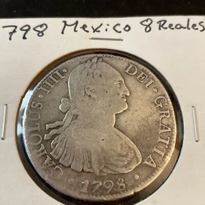 1798 Spanish Charles IV (Mexico) silver dollar, 8 reales - Picture 1 of 2