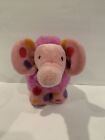1987 Avon Elephant 10 Plush Hot Pink Polka Dots Stuffed Animal
