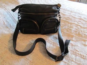 Liebeskind Berlin Anny Safari Black Leather Shoulder/Crossbody Handbag/Purse - Picture 1 of 12