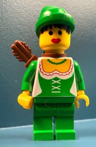 LEGO Forestwoman Minifigure 6071 Vintage 1990 Forestman Castle Minifig MINT - Picture 1 of 5