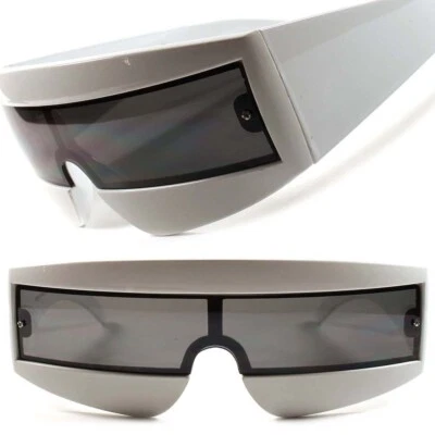 Gafas de sol blancas futuristas Cosmic Extravaganza: Alien Space Party Cyclops Foto 1 de 4