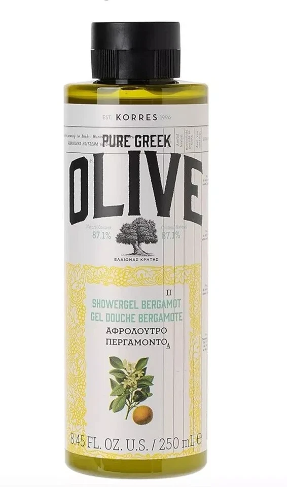 Gel de ducha Korres oliva griega pura bergamota 8,45 oz nuevo sellado Foto 1 de 1