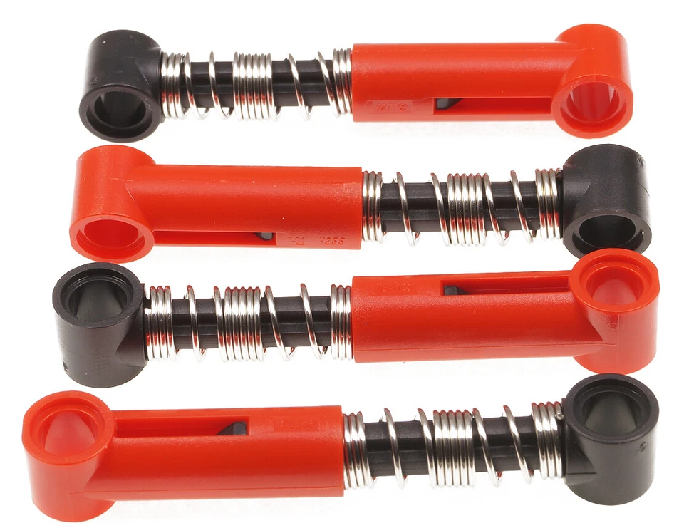 LEGO Technik - 4 Stoßdämpfer Federbeine 6.5 L sehr harte Feder rot 731c04 NEU - Bild 1 von 1