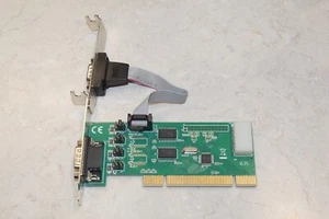 SYBA 2 Port DB9 RS-232 Serial Low Profile PCI Card SD-PCI15039 - Picture 1 of 2