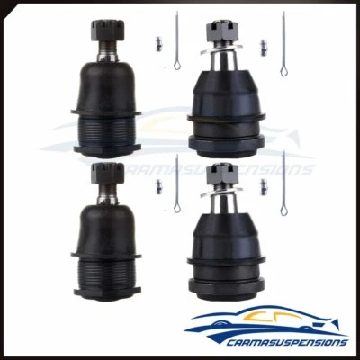 Juego de 4 rótulas delanteras superiores e inferiores de suspensión para camioneta Dodge D200 72-74 Foto 1 de 4