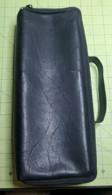 Black Pleather 15 Or 24Cassette Tapes Storage Carrying Case - Image 1 of 3